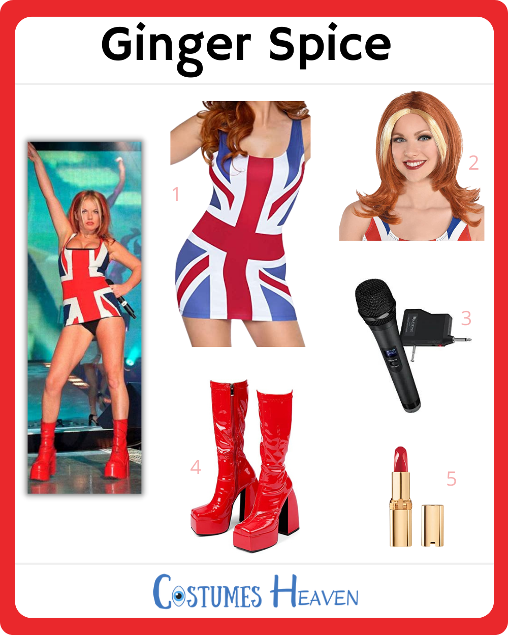 Adult Ginger Spice Girl Union Jack Costume ubicaciondepersonas.cdmx