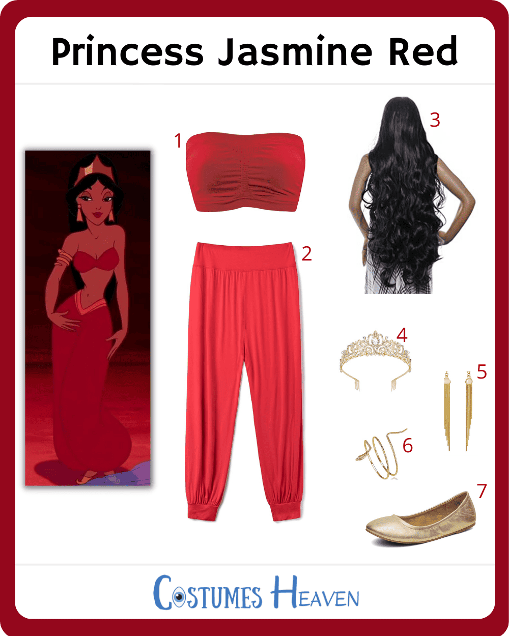 Princess Jasmine's red costume